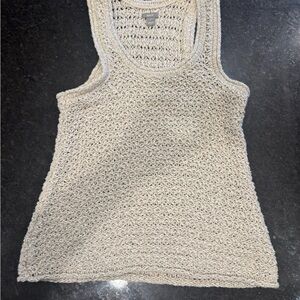 Aerie Cream Knit Sweater Tank